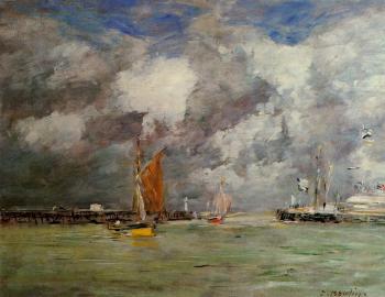 尤金 佈丹 Trouville, the Jettys, High Tide 尤金 佈丹 Trouville, the Jettys, High Tide
